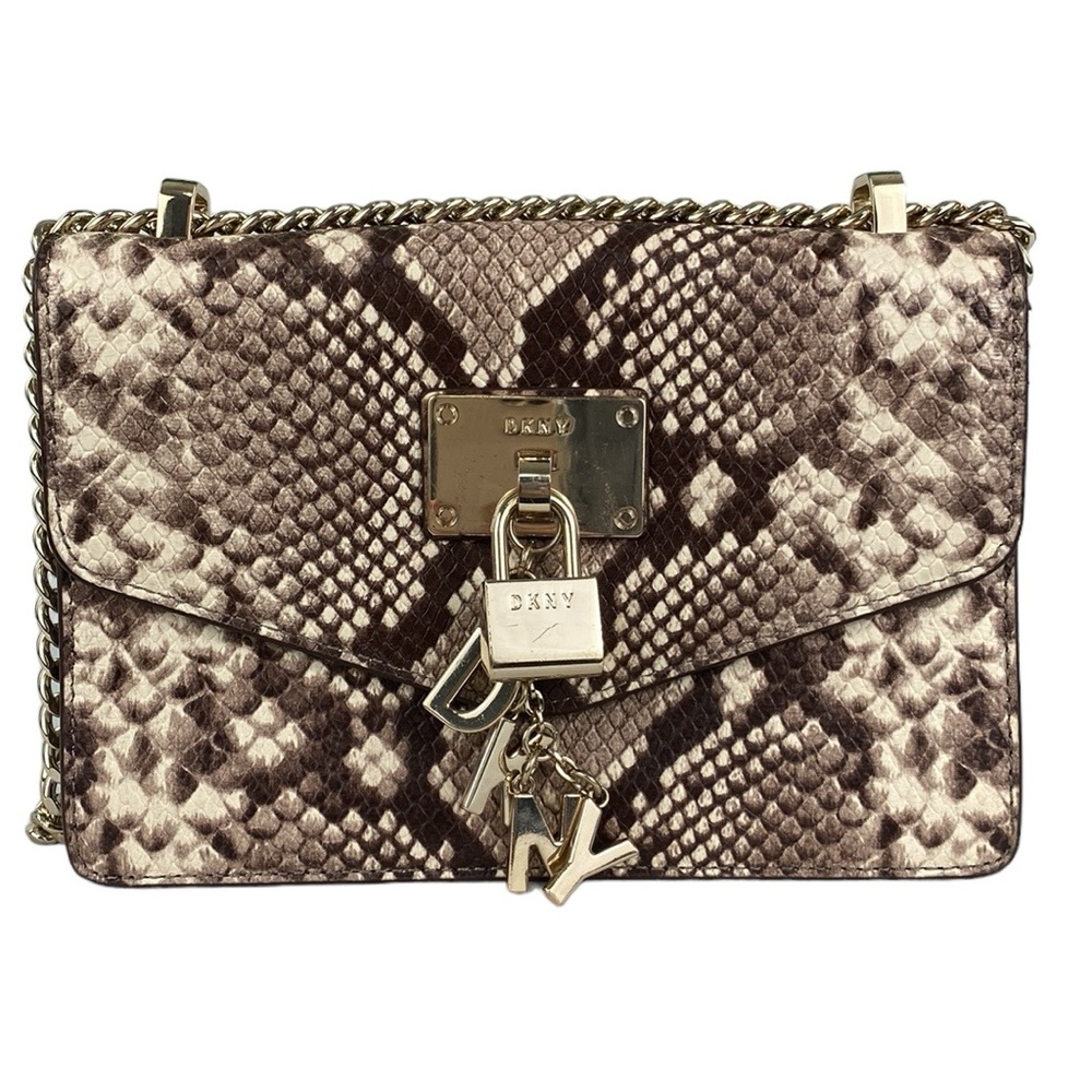 Dkny Elissa Leather Python Embossed Crossbody Bag - image 1